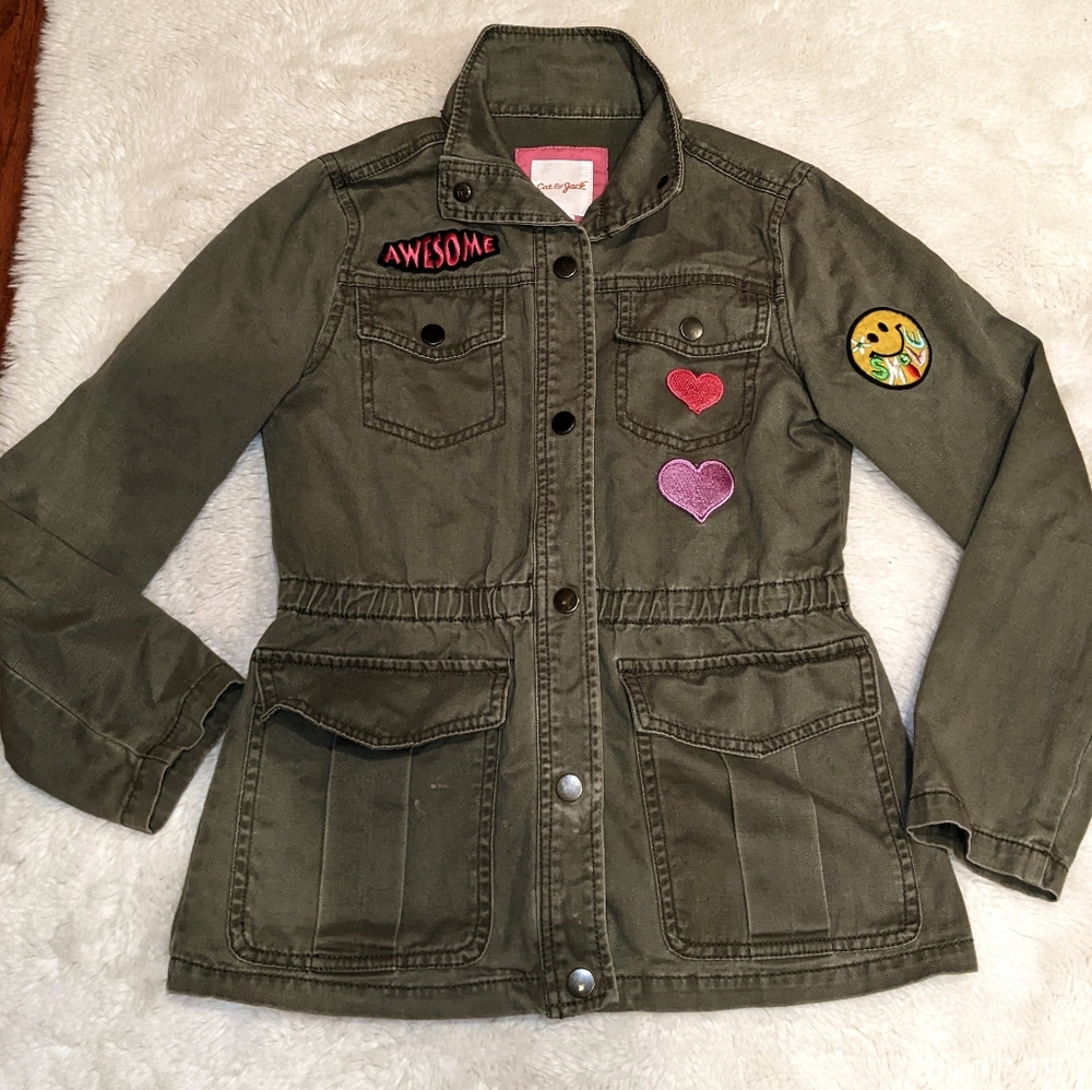 #15-Cat&Jack Girls Military Jacket